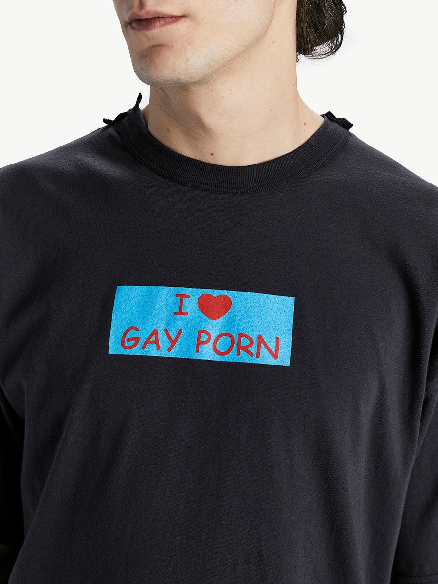I Love Gay Porn Tee Black