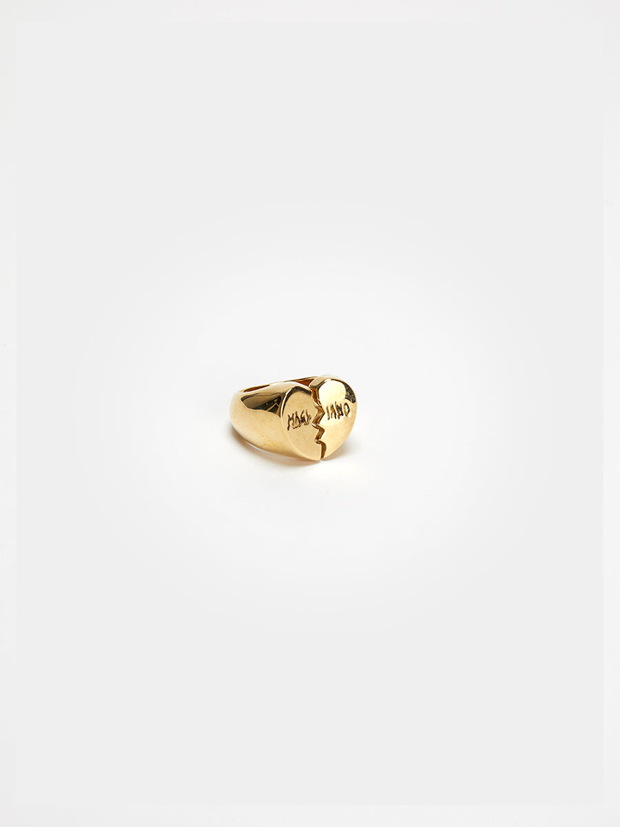 Golden Broken Heart Ring – Magliano