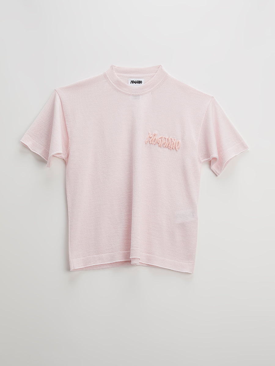 A Chic Knitted Tee Shy Pink