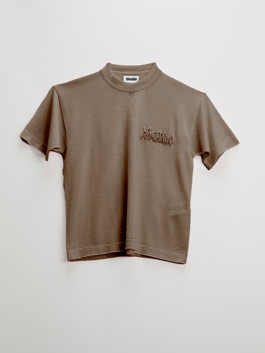 A Chic Knitted Tee Brown