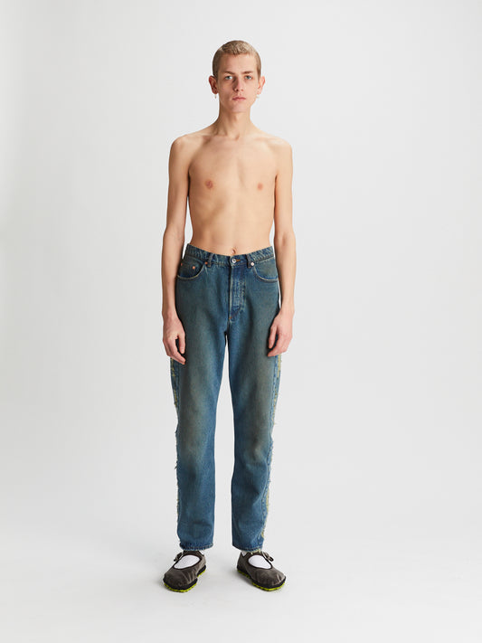 Unregular Lametta Jeans Lametta Blue