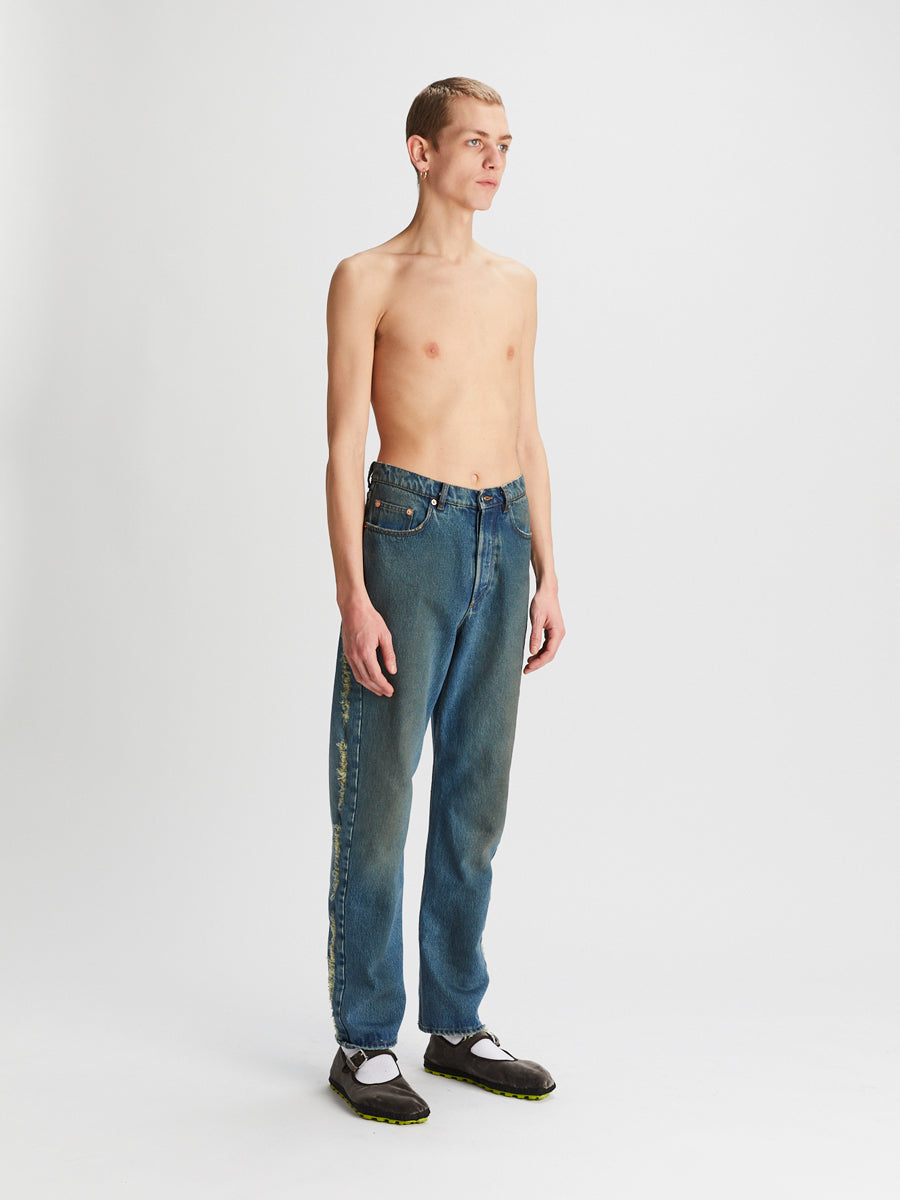 Unregular Lametta Jeans Lametta Blue