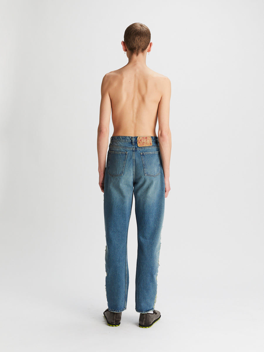 Unregular Lametta Jeans Lametta Blue