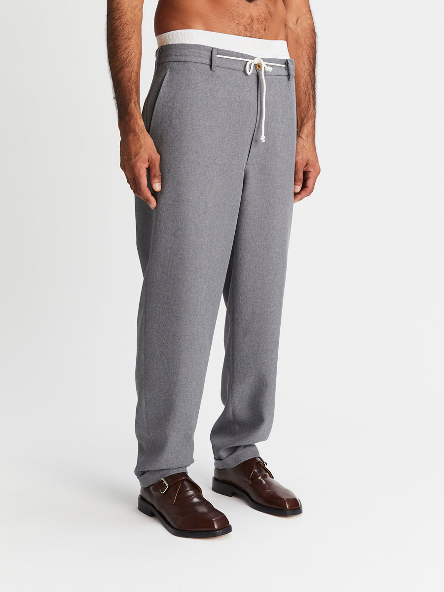 Eduardo Pijama Pants Manifesto Grey