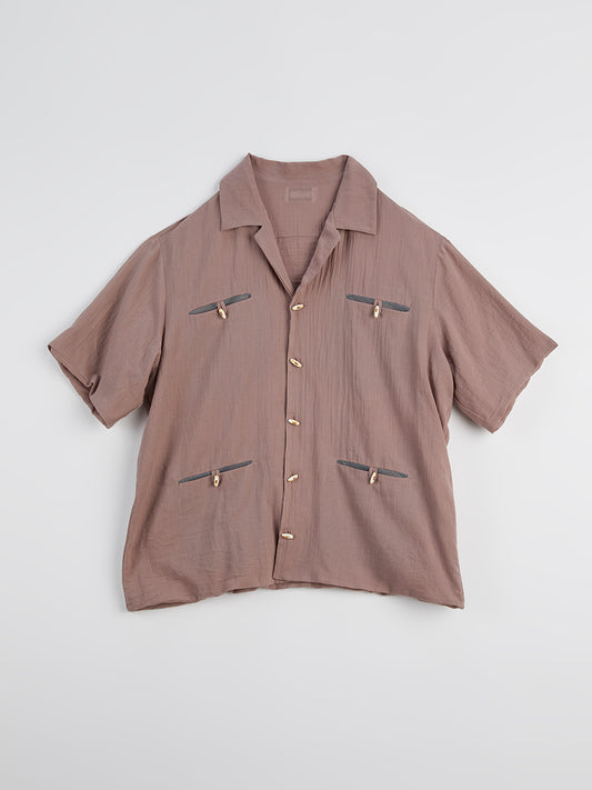 Guayaberona Short Sleeves Shirt Old Pink