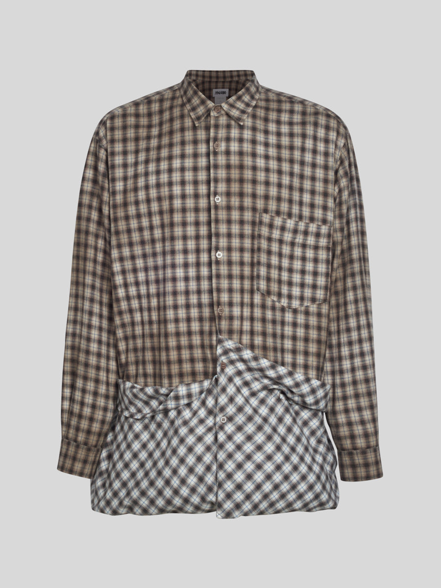 Criny Shirt Brown Check Print