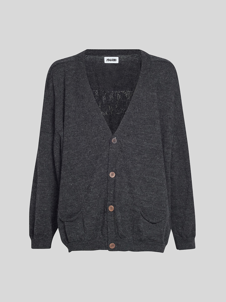 Grampa Cardigan Off Black