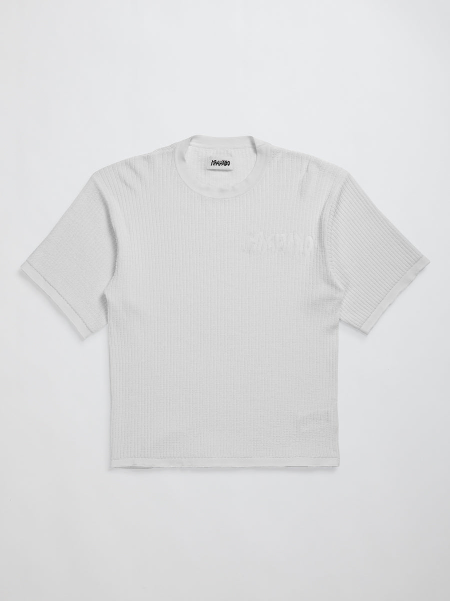 Tシャツ・カットソー Magliano SS25 White cotton Waffle t-shirt (T58306280 01) Waffle Tee White – Magliano