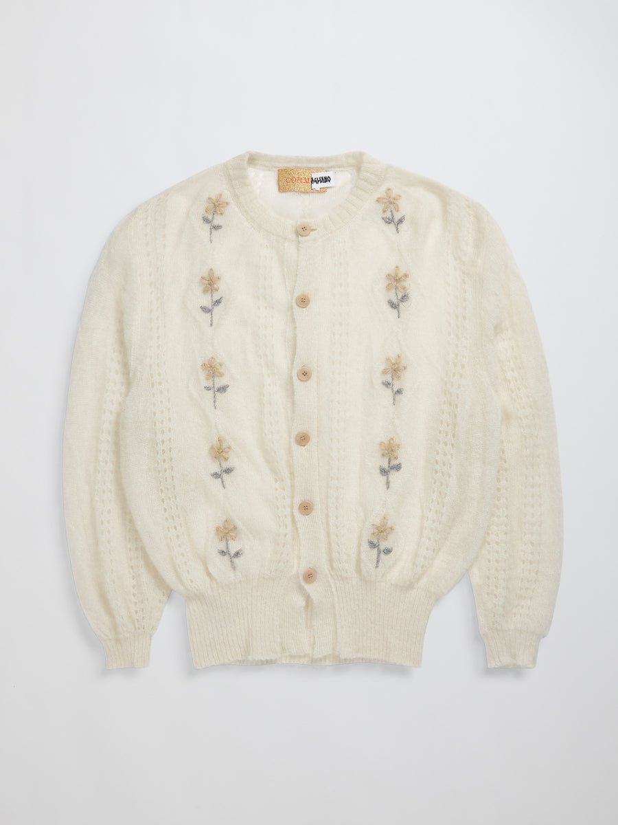 Cormagliano Mohair Cardigan White