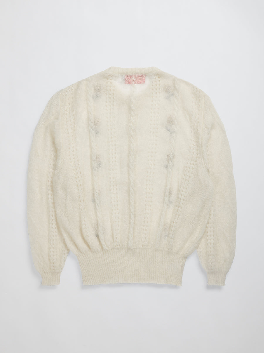 Cormagliano Mohair Cardigan White