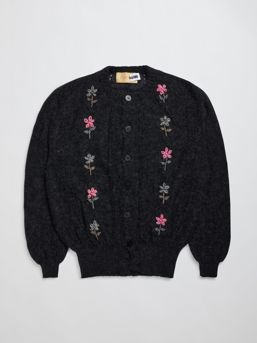 Cormagliano Mohair Cardigan Black