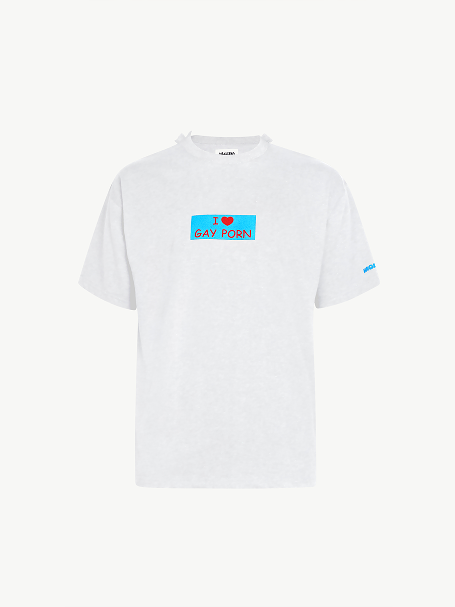 I Love Gay Porn Tee White