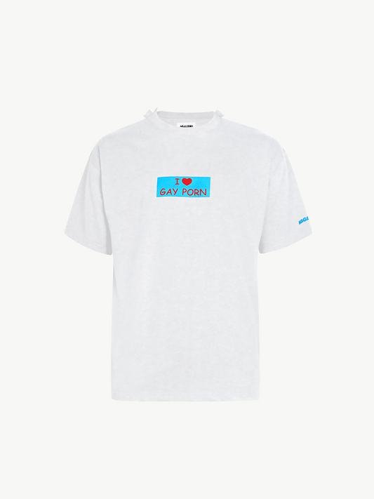I Love Gay Porn Tee White