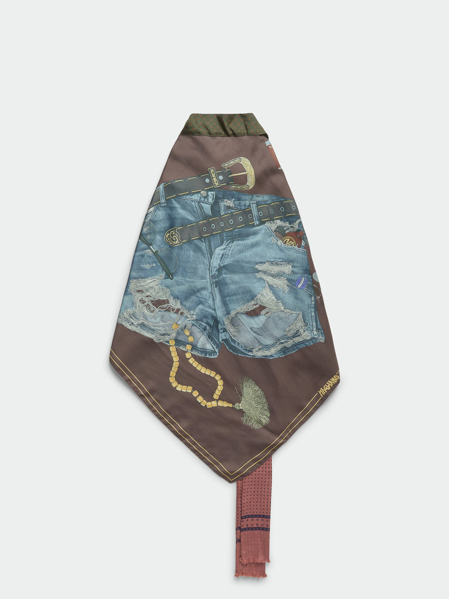 Manifesto Foulard Top Brown - Magliano