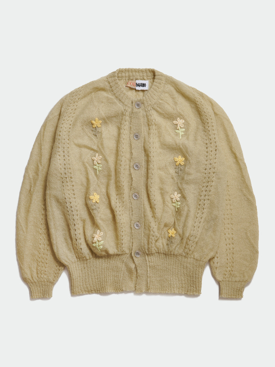 Cormagliano Mohair Cardigan Yellow - Magliano
