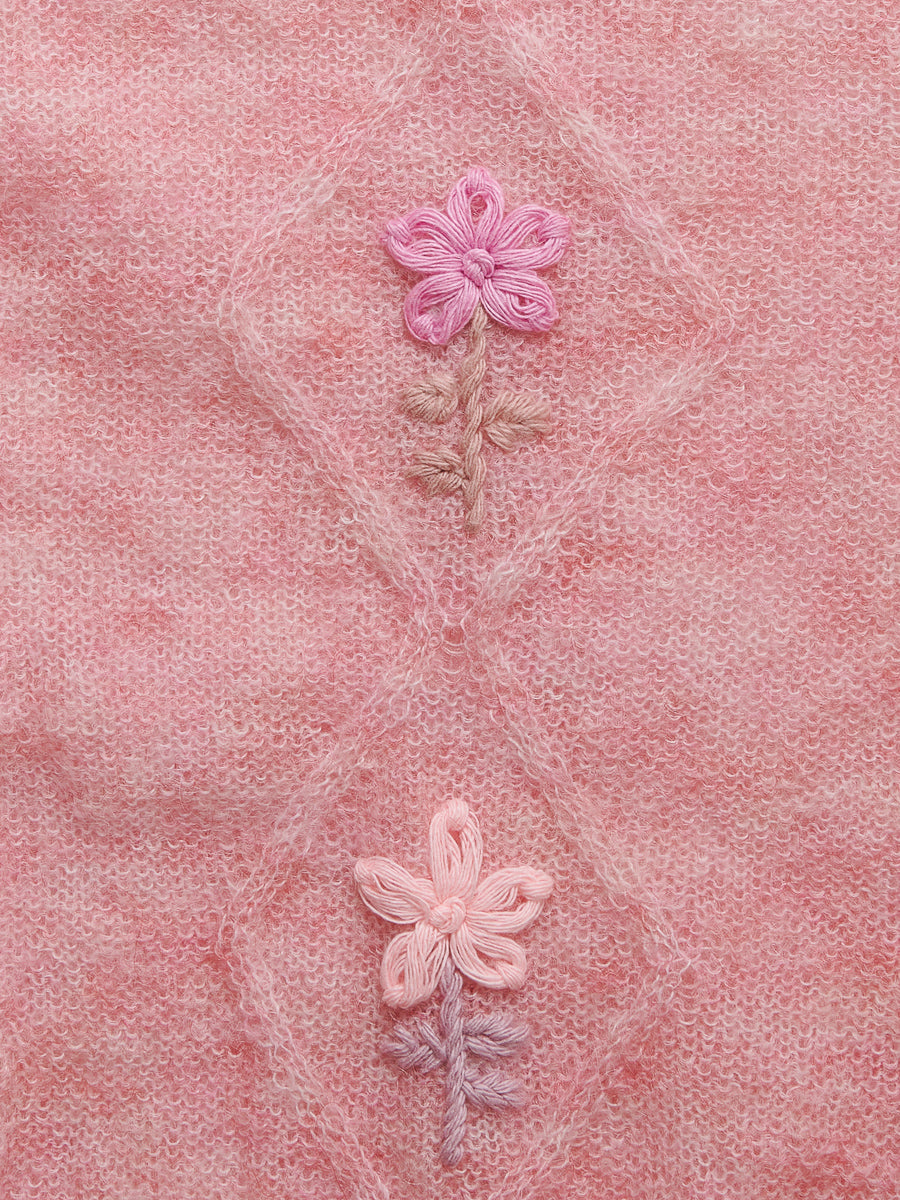 Cormagliano Mohair Cardigan Pink - Magliano