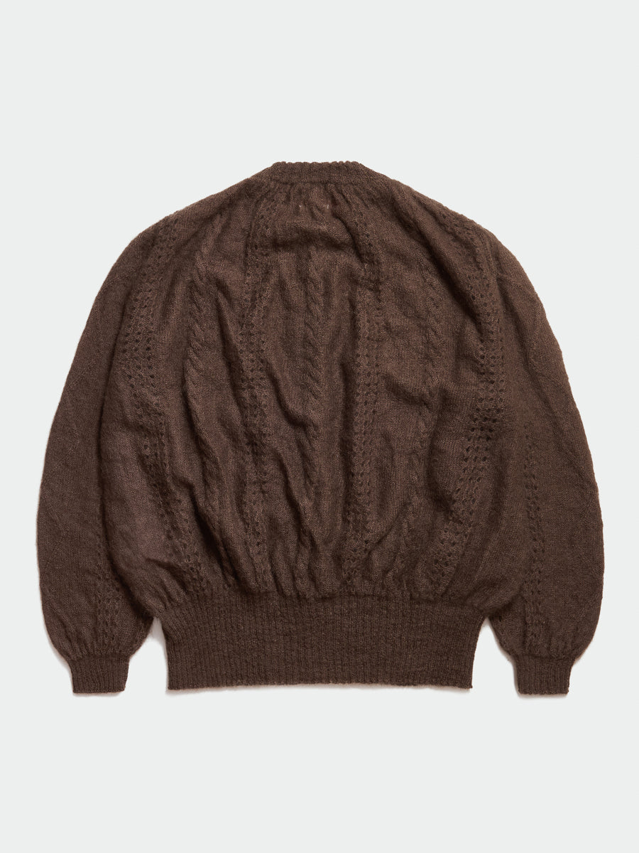 Cormagliano Mohair Cardigan Brown - Magliano