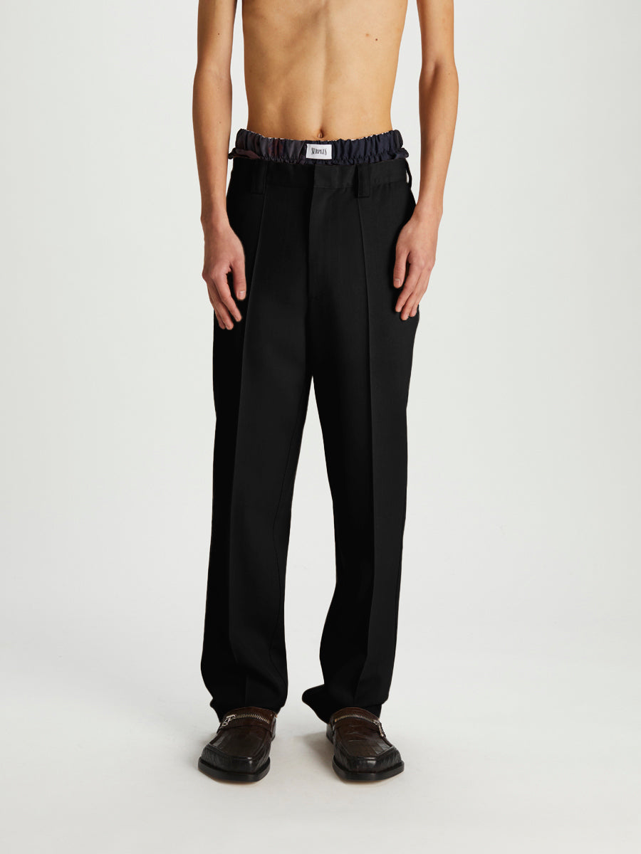 Straighttone Trousers Black