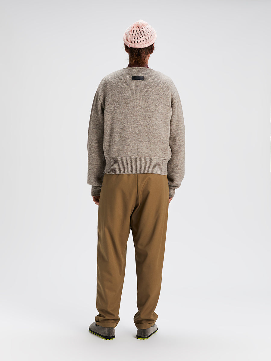 Mini Knitted Bomber Dirty Beige