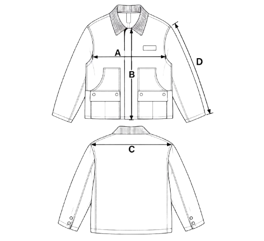 Size Guide Clothes – Cantiere Sheer Pocket Jacket