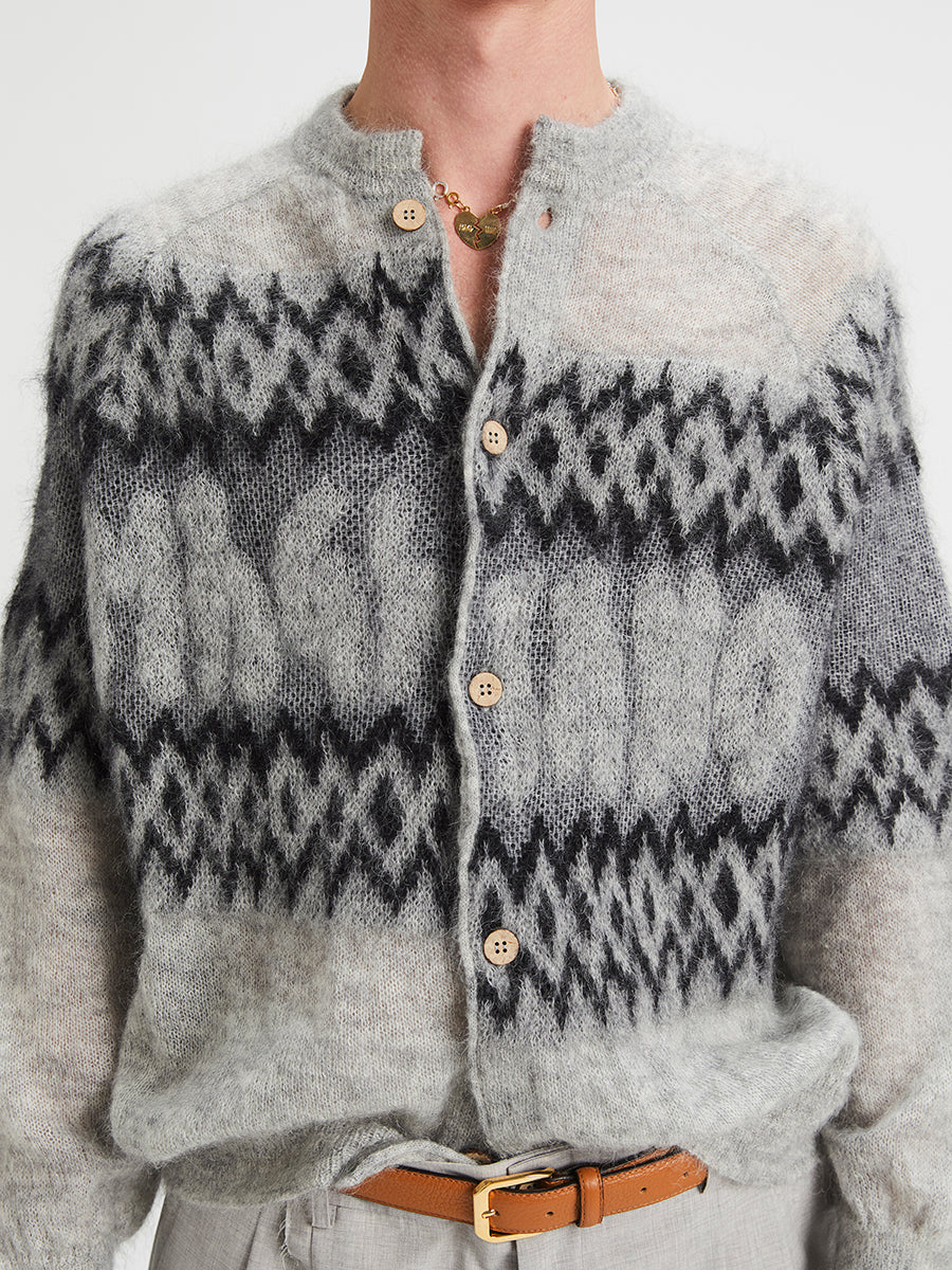 A Magliano Christmas Sweater Light Grey And Black