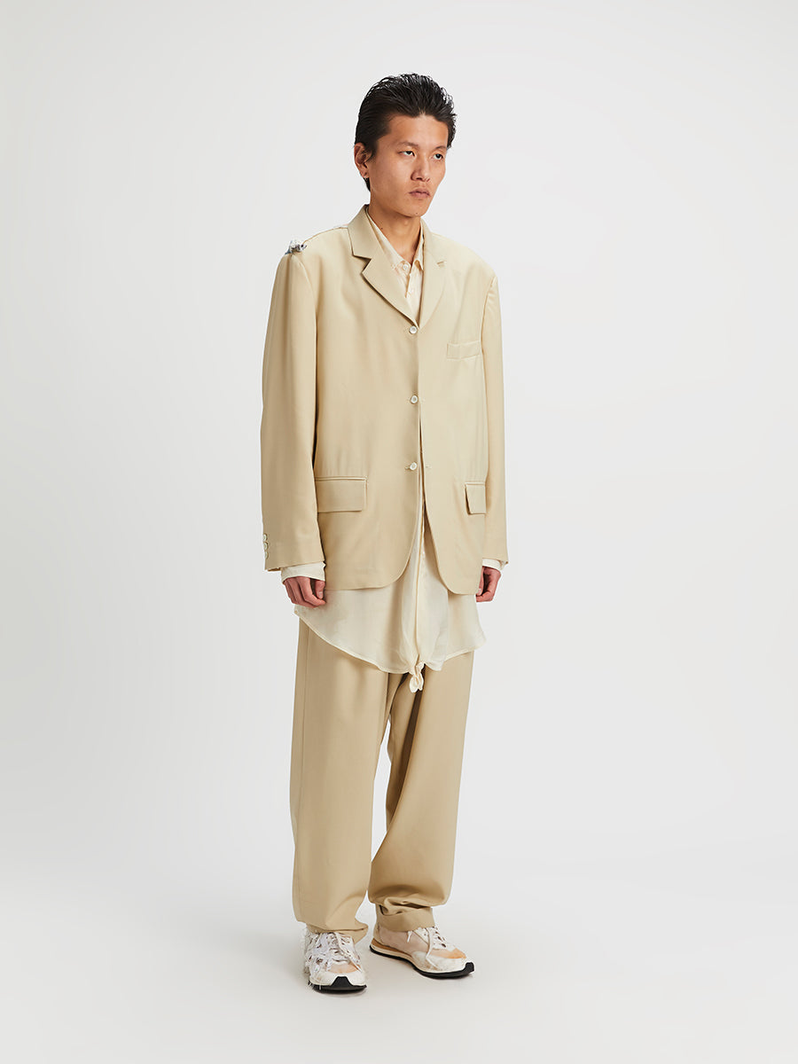 A Drunk 3 Buttons Jacket Oyster Beige