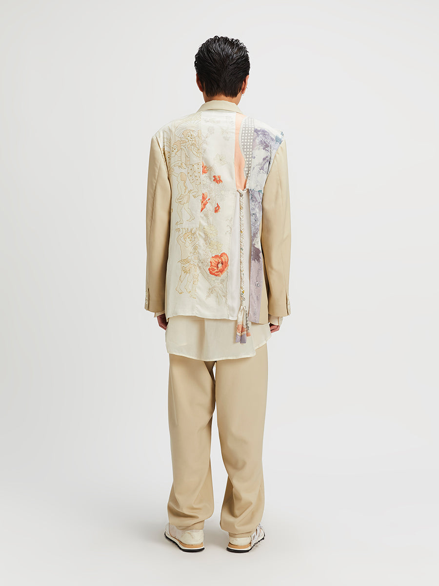 A Drunk 3 Buttons Jacket Oyster Beige