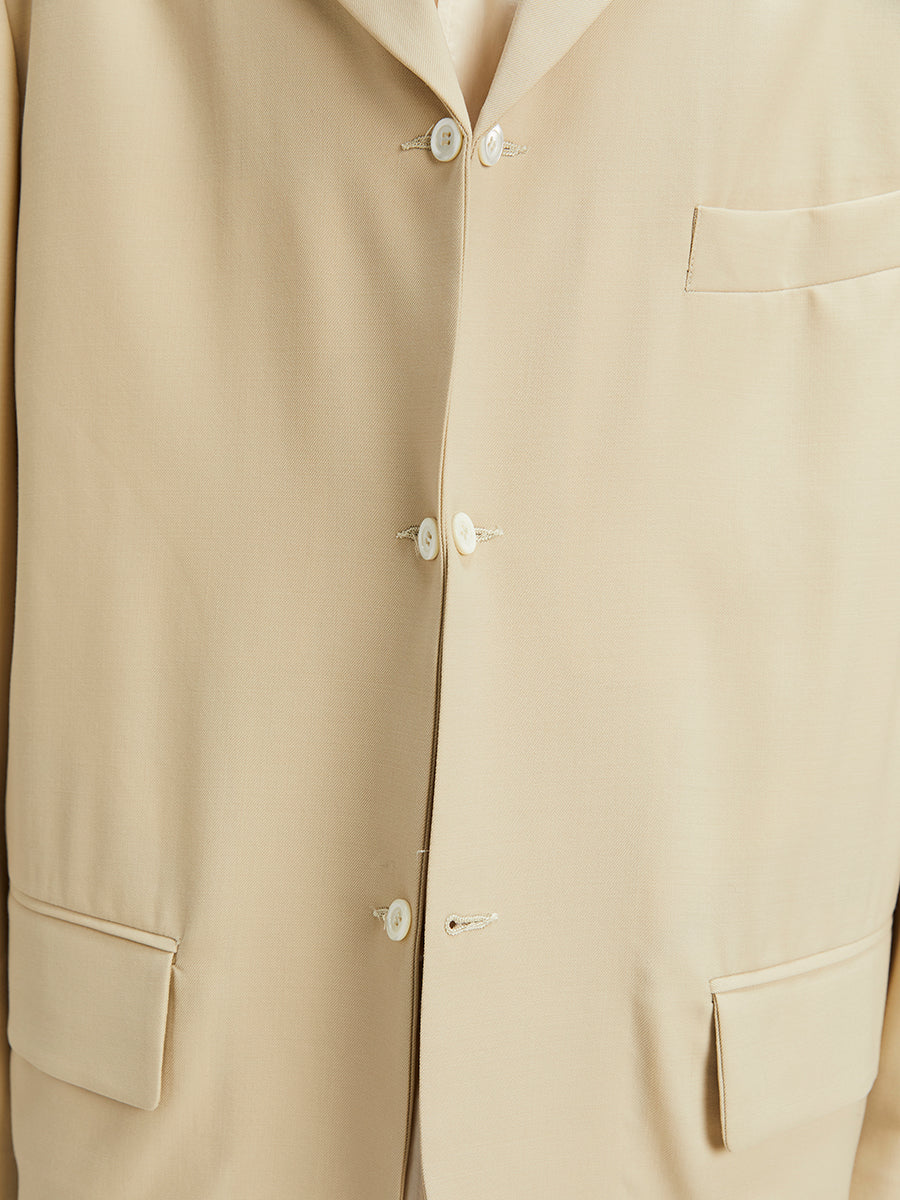 A Drunk 3 Buttons Jacket Oyster Beige