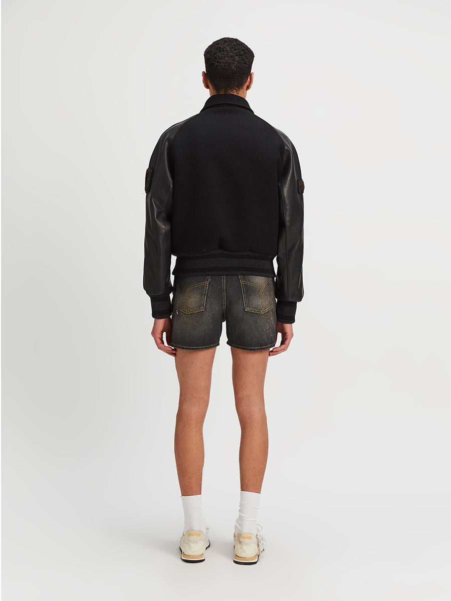 Antifa Varsity Bomber Jacket Black