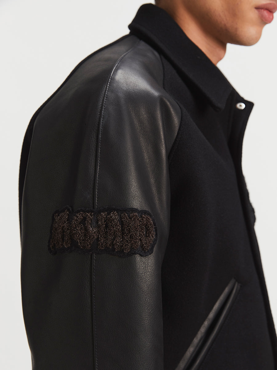 Antifa Varsity Bomber Jacket Black