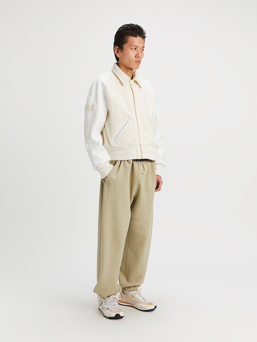 Antifa Varsity Bomber Jacket White
