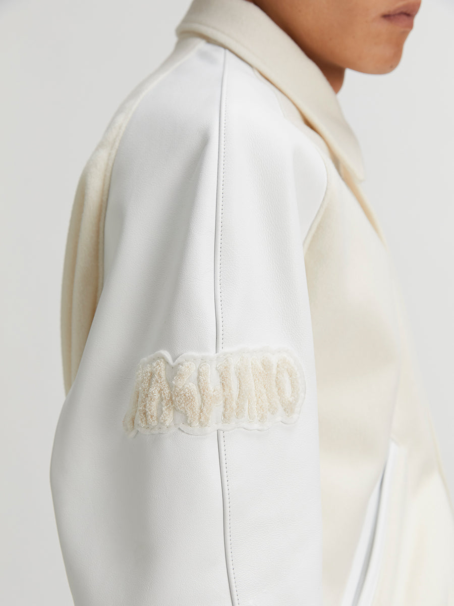Antifa Varsity Bomber Jacket White
