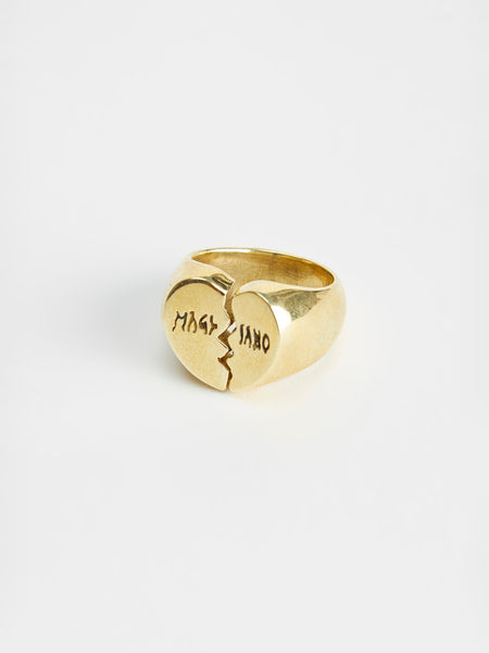 Golden Broken Heart Ring