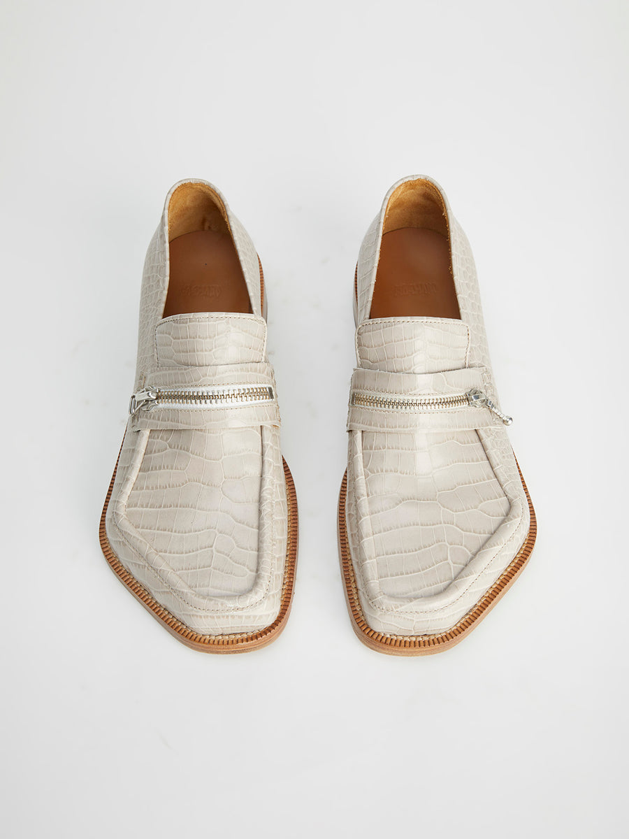 Zipped Monster Loafer Beige Coco Print