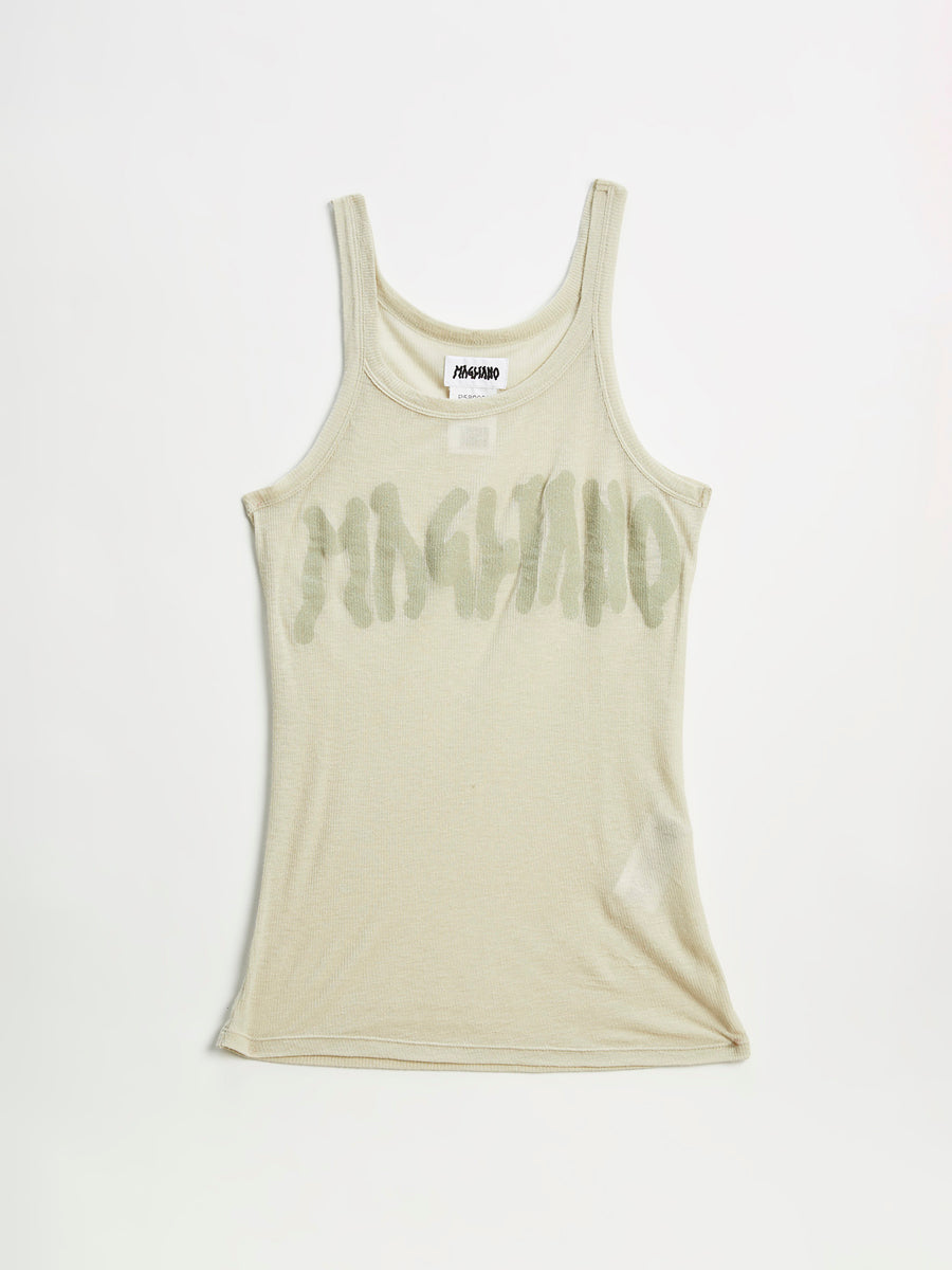 Magliano Ribbed Tank Top Oyster Beige