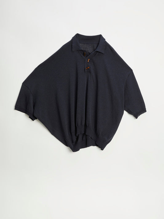 Twisted Short Sleeve Polo Black