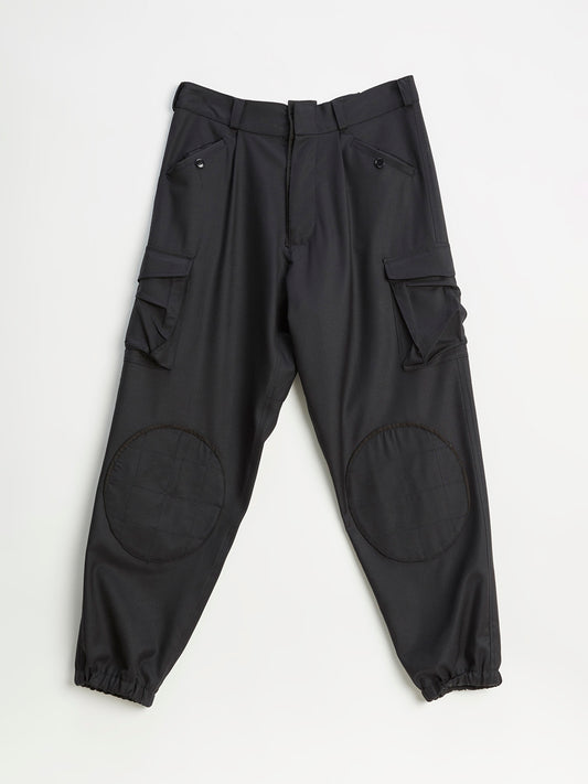 Wool Multipockets Militarini Black