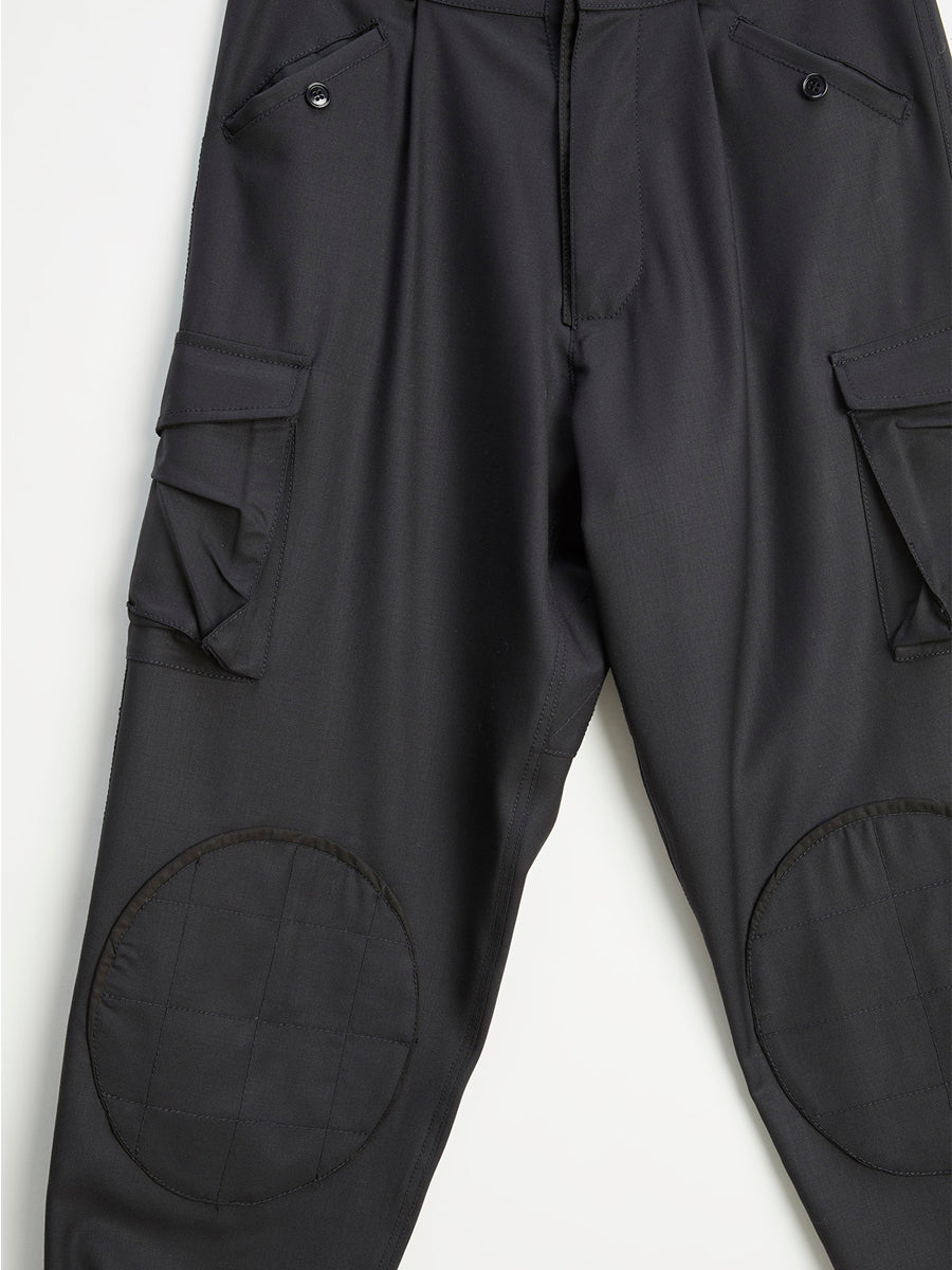 Wool Multipockets Militarini Black